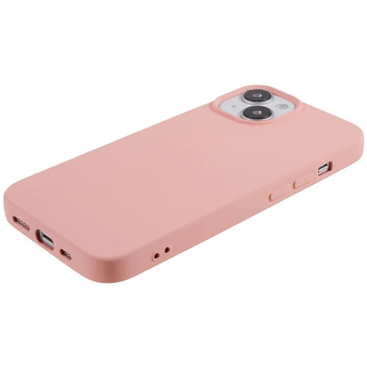 2.0mm Thickness Well-protected TPU Case for iPhone 14, Solid Color Drop-resistant Phone Cover - Pink