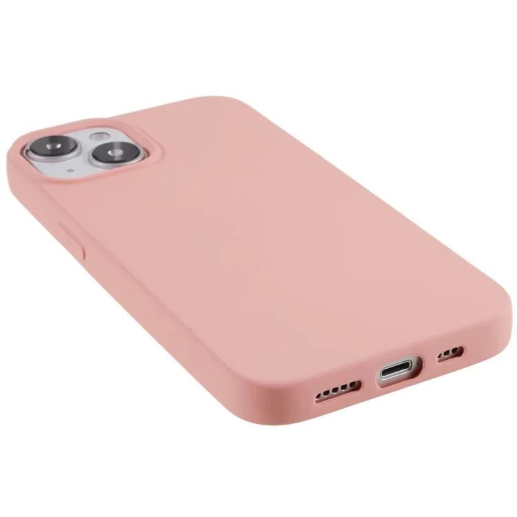 2.0mm Thickness Well-protected TPU Case for iPhone 14, Solid Color Drop-resistant Phone Cover - Pink