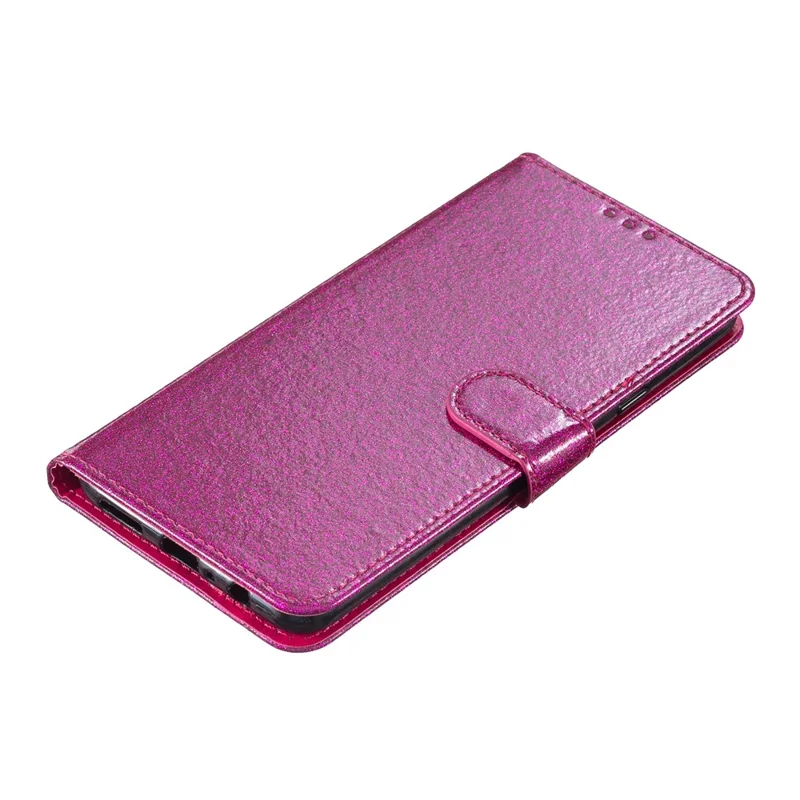 For Xiaomi Redmi Note 14 4G (163.25mm) Wallet Case Glitter Anti-Scratch Leather Phone Cover Stand - Rose