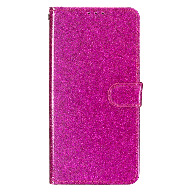 For Xiaomi Redmi Note 14 4G (163.25mm) Wallet Case Glitter Anti-Scratch Leather Phone Cover Stand - Rose