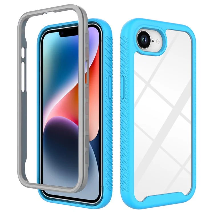 Чехол для iPhone 16e Противоударный 2 в 1 ПК + ТПУ - Синий