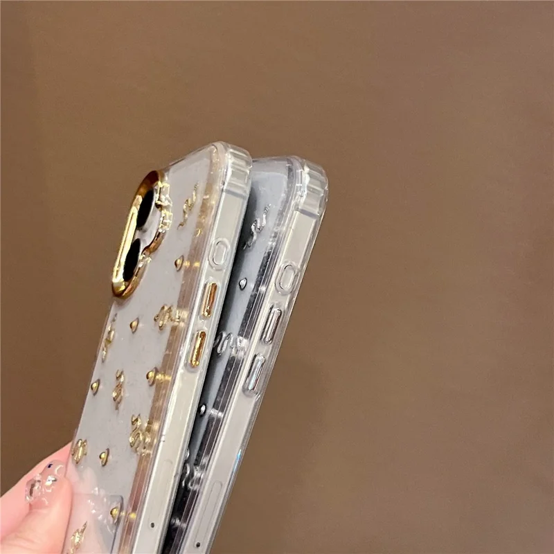 For iPhone 16 Case Snake Pattern Epoxy Design PC + TPU Phone Cover with Wrist Strap - White