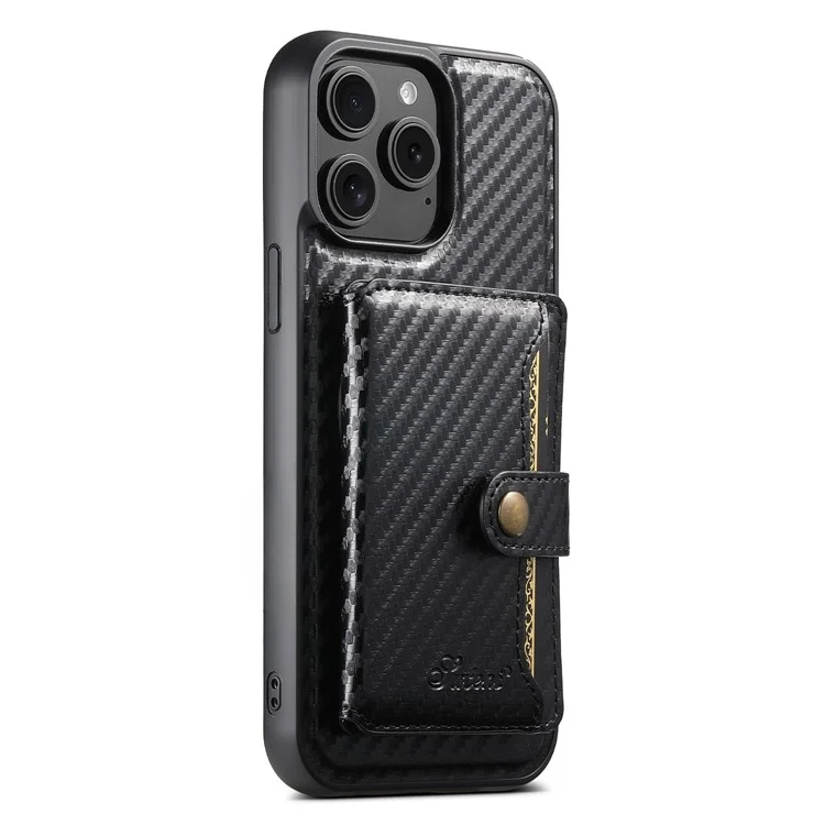SUTENI G3 For iPhone 14 Pro Max Magnetic Case 360 Degree Rotating Kickstand Carbon Fiber Texture PU Phone Back Cover