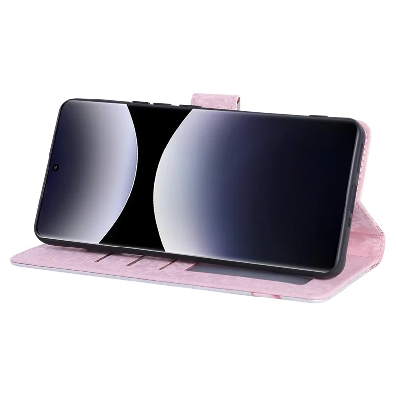 Til Xiaomi Redmi Note 14 Pro 5G / Poco X7 5G Etui med RFID-blokerende Blomsterlæder Telefonbeskyttelse - Roseblomst