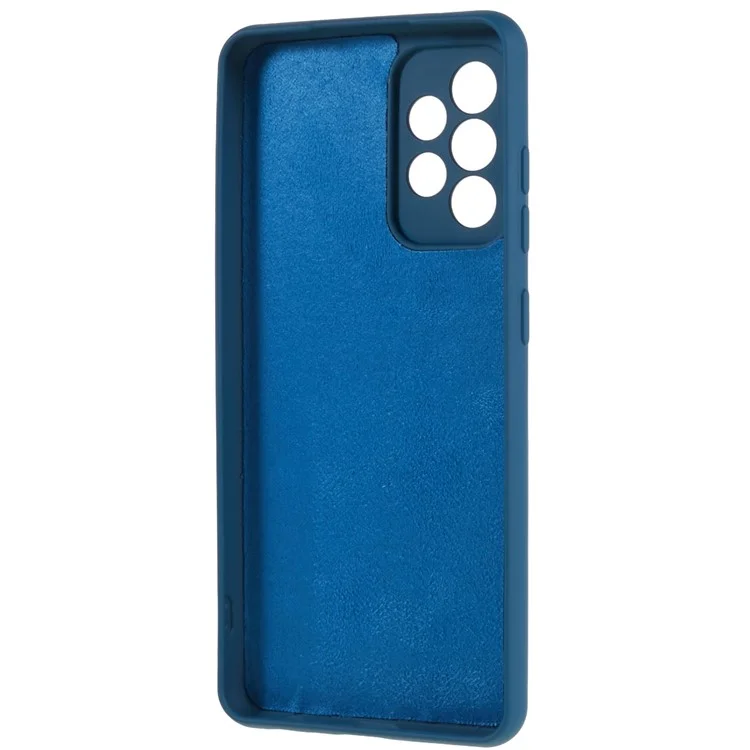TPU Phone Case for Samsung Galaxy A53 5G, 2.0MM Thick Dustproof Arc Edge Phone Cover - Blue