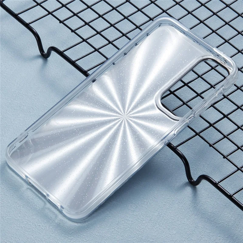 For Samsung Galaxy S25 Case PC + TPU Protective Phone Cover Laser Flower Pattern - AH1