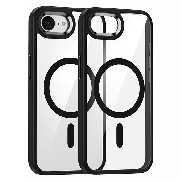FULEXIN Funda para iPhone 16e Compatible con MagSafe Antigolpes TPU + PC - Negro
