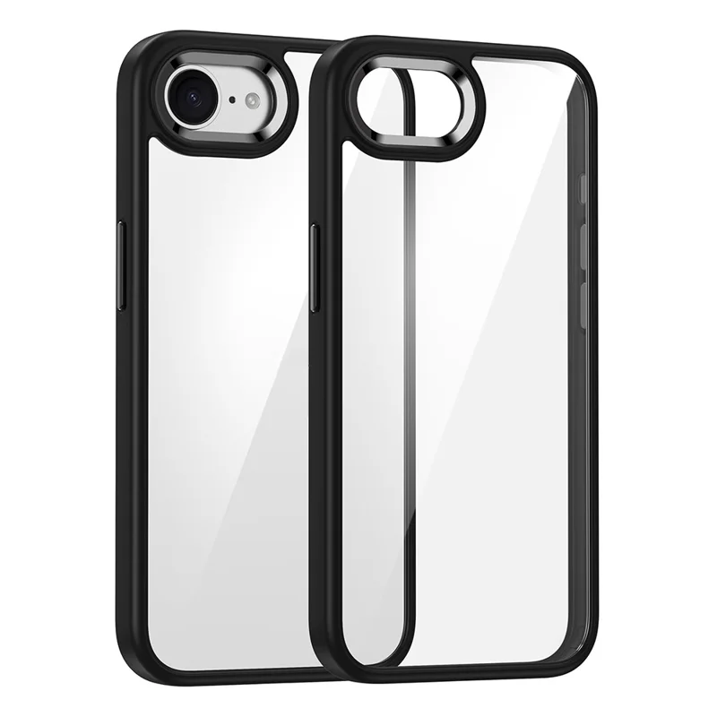 FULEXIN For iPhone 16e Case Anti Drop TPU + PC Crystal Clear Phone Cover - Black