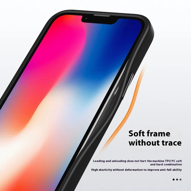 FULEXIN For iPhone 16e Case Anti Drop TPU + PC Crystal Clear Phone Cover - Black