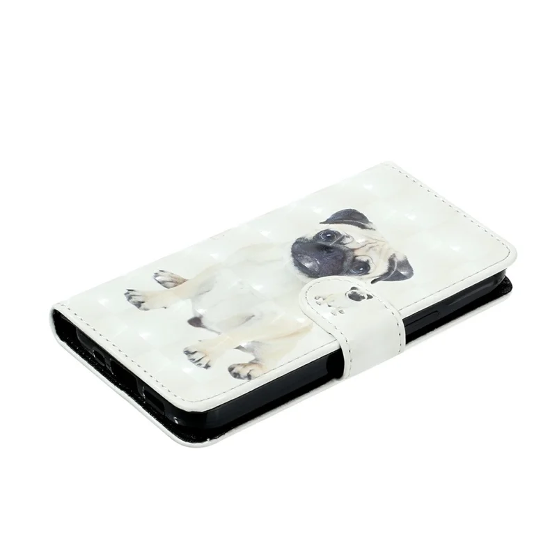 For iPhone 17e / 16e Case 3D Pattern Printed Phone Leather Phone Cover - Dog