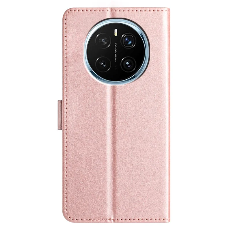 For Honor Magic7 Pro 5G Wallet Case Leather Folio Phone Cover Magnetic Clasp - Rose Gold