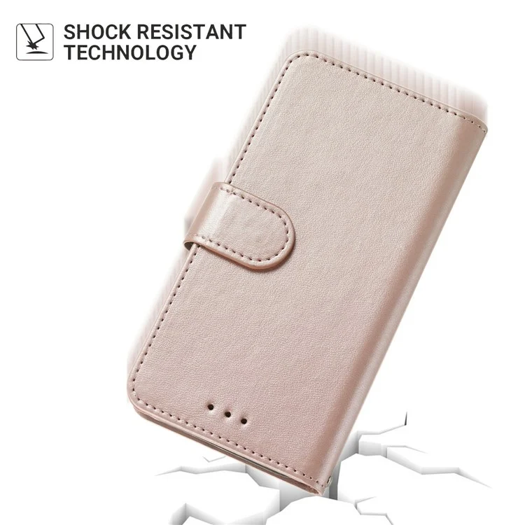 For Honor Magic7 Pro 5G Case PU Leather Flip Phone Cover Wallet Card Slot Holder - Rose Gold