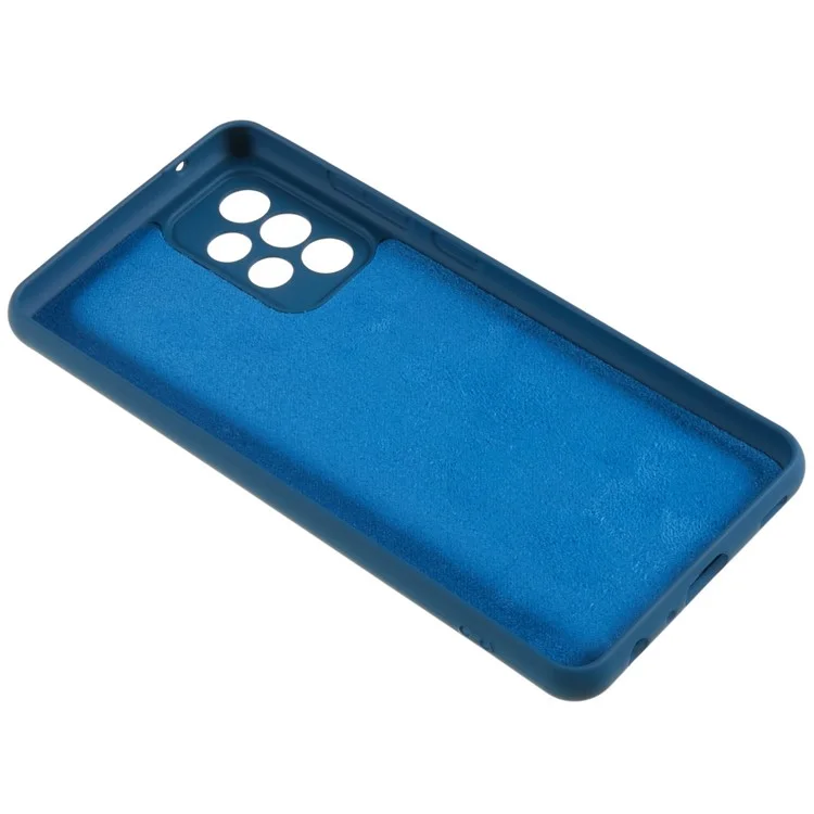 Para Samsung Galaxy A23 4G / 5G (Versão Global) Capa de Telefone TPU Textura de Silicone Líquido 2.0mm de Espessura Capa Protetora à Prova de Choque - Azul