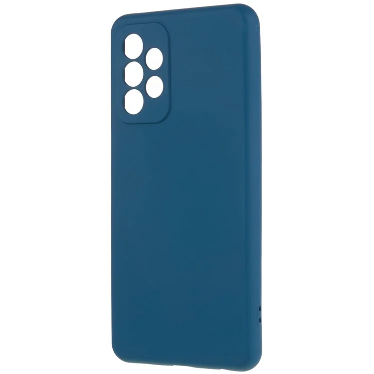 Para Samsung Galaxy A23 4G / 5G (Versão Global) Capa de Telefone TPU Textura de Silicone Líquido 2.0mm de Espessura Capa Protetora à Prova de Choque - Azul