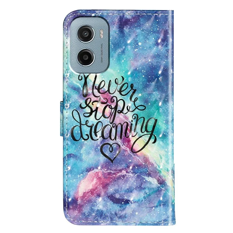 Wallet Case for Motorola Moto E15 4G / G05 4G 3D Pattern Printed Leather Phone Cover - Starry Sky
