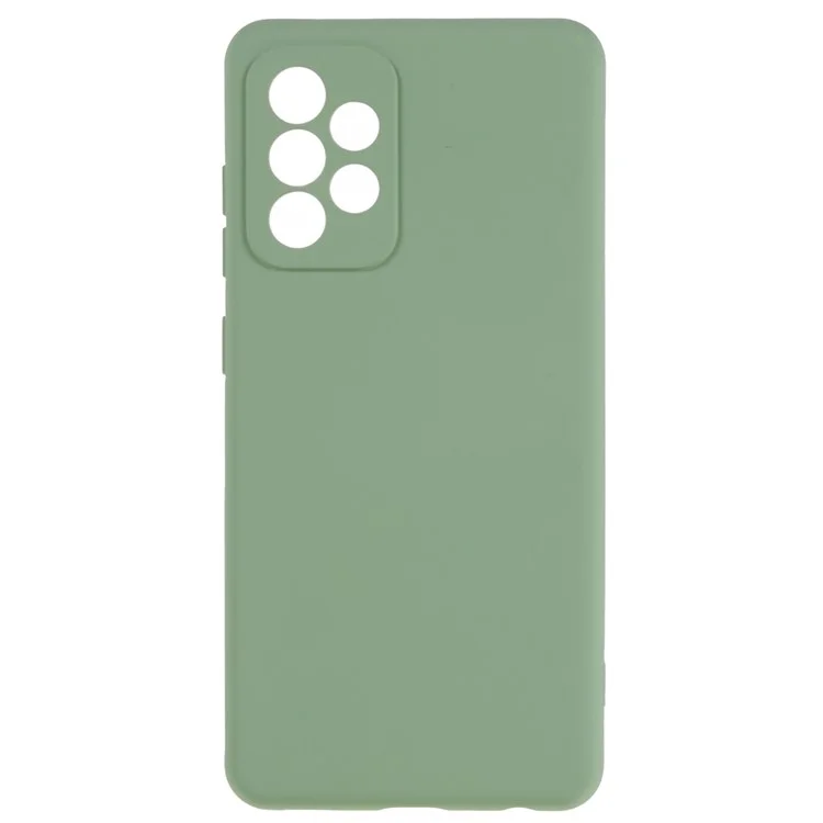 For Samsung Galaxy A32 4G (US Version) Scratch Resistant TPU Phone Case Liquid Silicone Texture 2.0mm Thick Cushion Back Cover - Green
