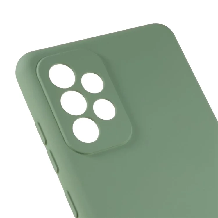 For Samsung Galaxy A32 4G (US Version) Scratch Resistant TPU Phone Case Liquid Silicone Texture 2.0mm Thick Cushion Back Cover - Green