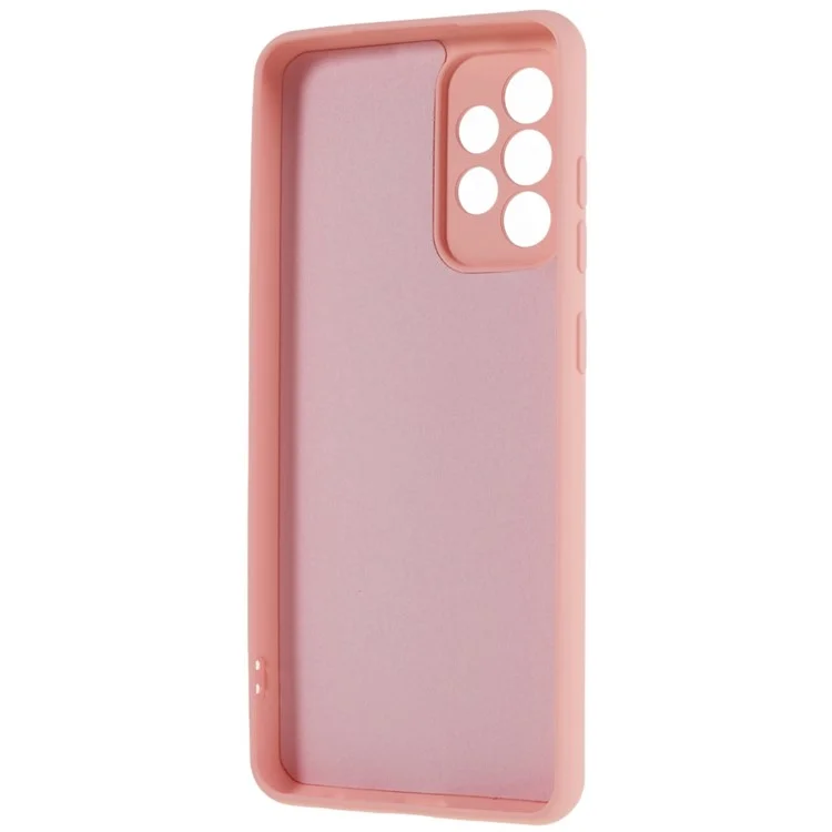 Para Samsung Galaxy A32 4G (Versión de EE. UU.) Funda de teléfono de TPU resistente a los arañazos Textura de silicona líquida Carcasa trasera acolchada de 2.0 mm de grosor - Rosa