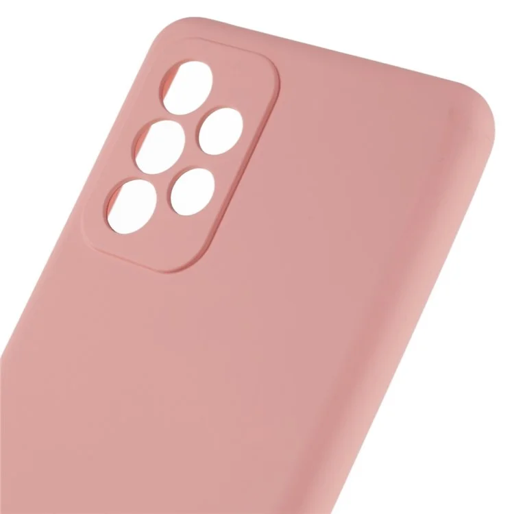 Para Samsung Galaxy A32 4G (Versión de EE. UU.) Funda de teléfono de TPU resistente a los arañazos Textura de silicona líquida Carcasa trasera acolchada de 2.0 mm de grosor - Rosa