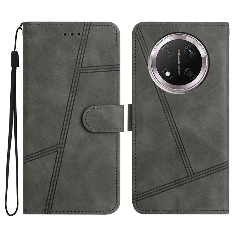 Custodia Honor Magic 7 Lite 5G Portafoglio Magnetico Con Blocco RFID - Pelle Sintetica Rossa - 5
