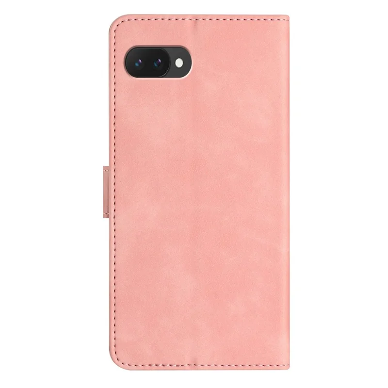 For Google Pixel 9a Case Imprinted Butterfly Leather Wallet Phone Cover - Pink