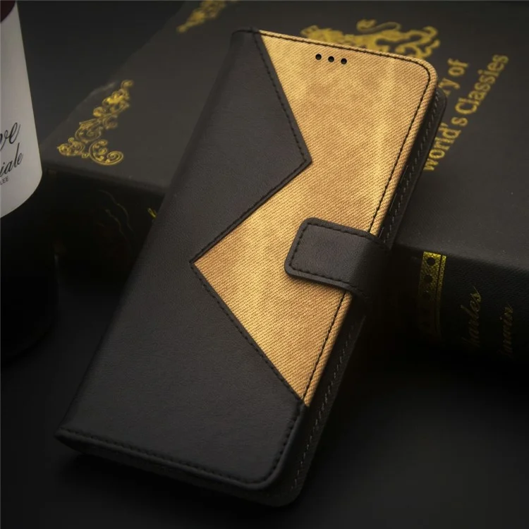 IDEWEI Pour OnePlus 13R 5G Étui avec Emplacements pour Cartes, Cuir Bicolore - Noir
