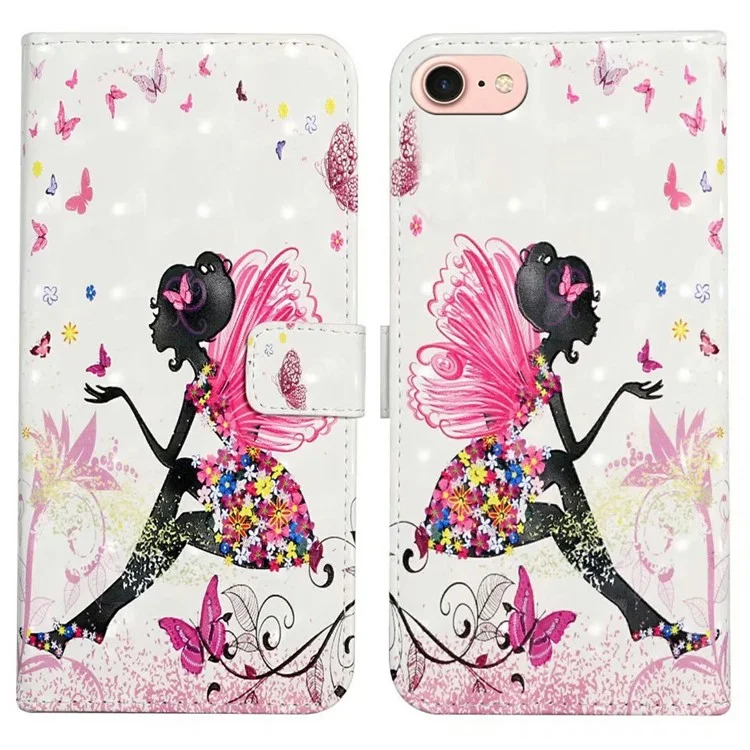 Cover per iPhone 16e con Custodia in Pelle PU con Motivo 3D Creativo e Supporto - Ragazza