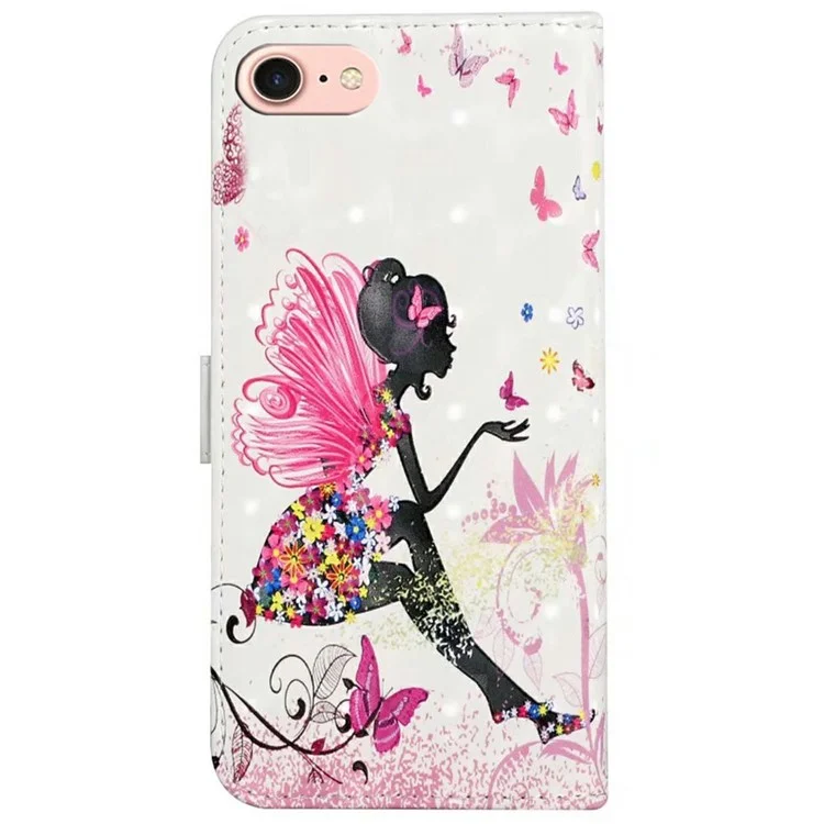 Cover per iPhone 16e con Custodia in Pelle PU con Motivo 3D Creativo e Supporto - Ragazza