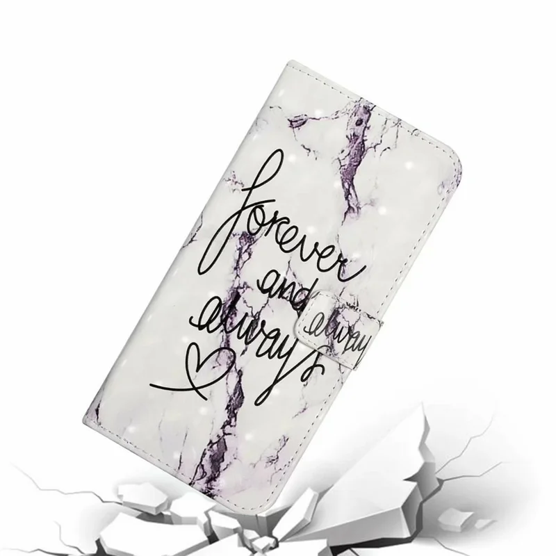 For iPhone 16e Case 3D Creative Pattern PU Leather Stand Phone Cover - Forever and Always