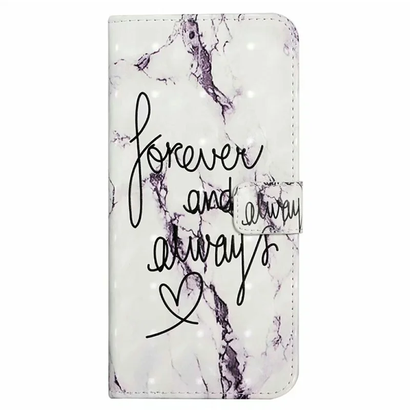 For iPhone 16e Case 3D Creative Pattern PU Leather Stand Phone Cover - Forever and Always