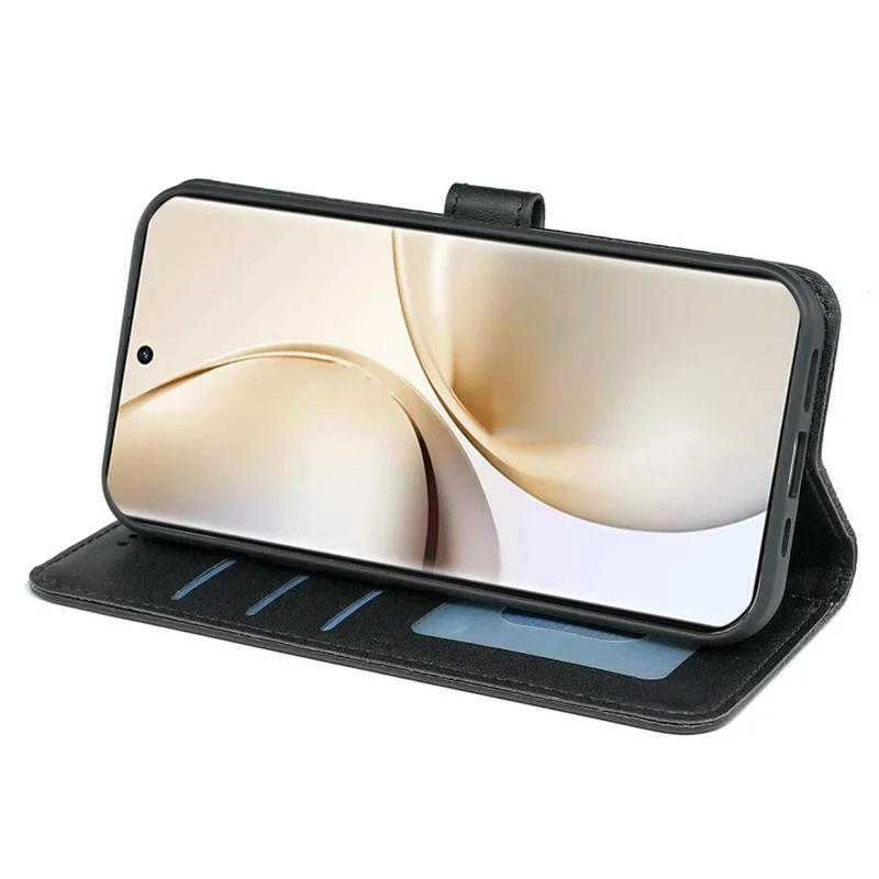 For Realme 14 Pro+ 5G Wallet Phone Case Pattern Imprint Leather Flip Cover - Black