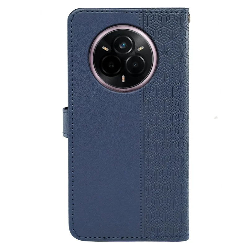 For Realme 14 Pro+ 5G Wallet Phone Case Pattern Imprint Leather Flip Cover - Blue