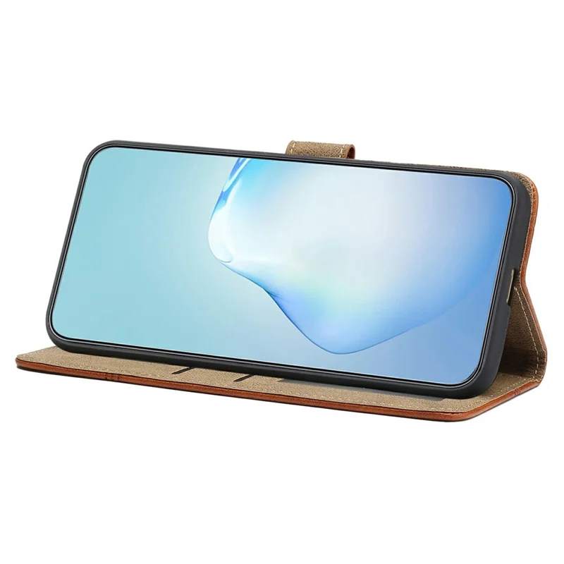 Funda Tipo Cartera para Honor X9c 5G / Magic7 Lite 5G / X60 Pro 5G con Líneas Impresas de Cuero PU - Marrón