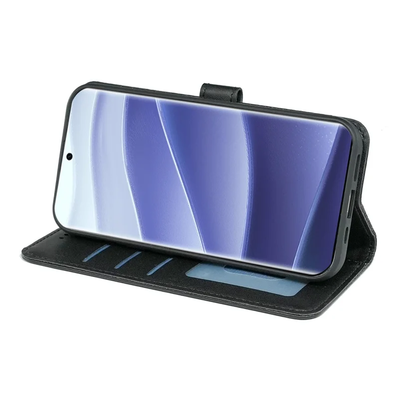 Für Xiaomi Redmi Note 14 Pro 4G Geldbörsen-Handyhülle mit Muster-Prägung aus Leder Flip Cover - Schwarz