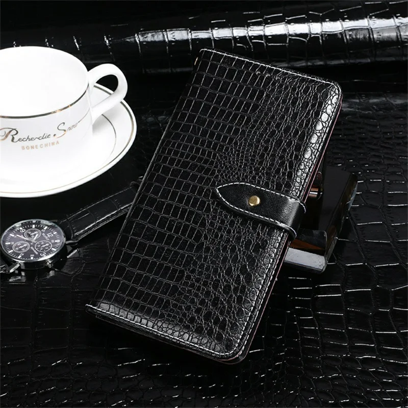 IDEWEI For Xiaomi Redmi Note 14 Pro 4G Case Crocodile Texture PU Leather Flip Phone Cover - Black