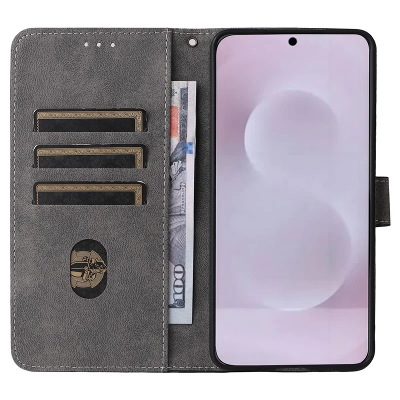 For Samsung Galaxy S25 Edge Case Wallet RFID Blocking PU Leather Cover Viewing Stand - Black
