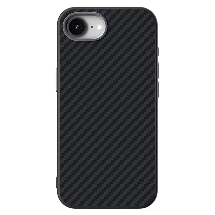 ABEEL For iPhone 16e Case Compatible with MagSafe Carbon Fiber Texture Back Cover - Black