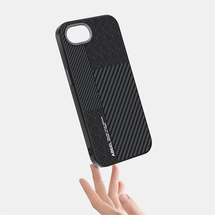 ABEEL For iPhone 16e Case Compatible with MagSafe PC + TPU + Aluminum Alloy + PU Leather Phone Cover - Texture 1