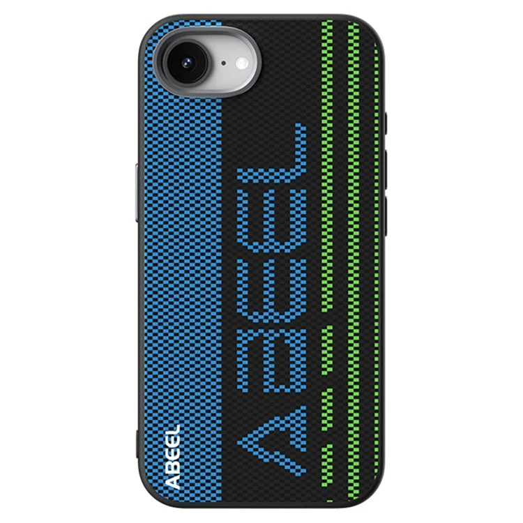 ABEEL Pour iPhone 16e Étui Compatible avec MagSafe, Coque de Téléphone en PC TPU Aluminium et Cuir Imprimé - Numéro 1 Exceptionnel