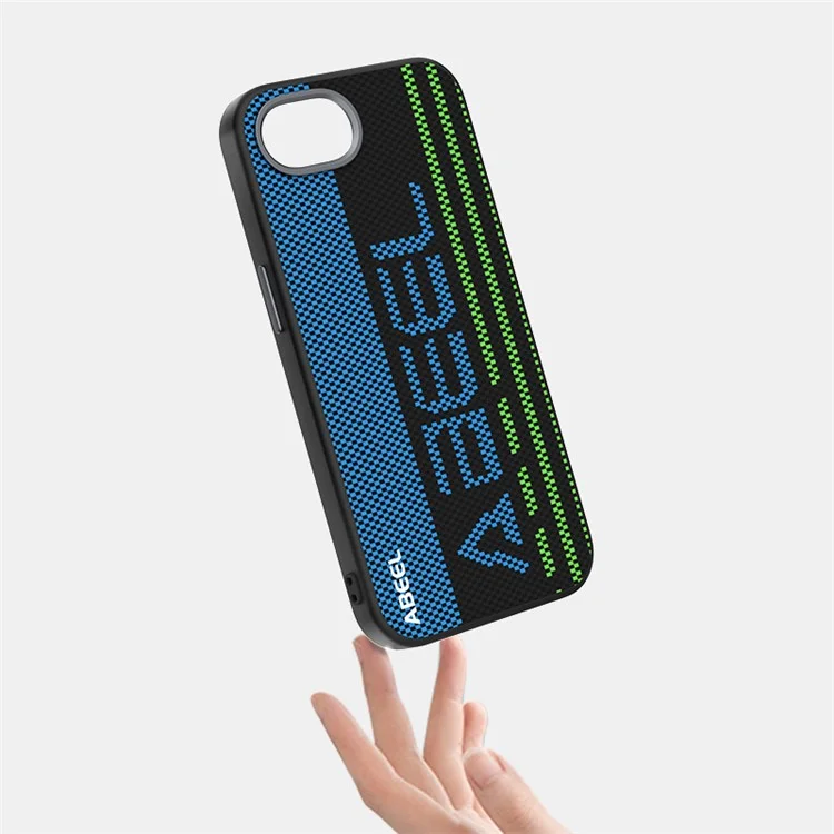 ABEEL Pour iPhone 16e Étui Compatible avec MagSafe, Coque de Téléphone en PC TPU Aluminium et Cuir Imprimé - Numéro 1 Exceptionnel