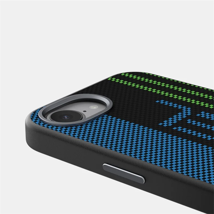 ABEEL Pour iPhone 16e Étui Compatible avec MagSafe, Coque de Téléphone en PC TPU Aluminium et Cuir Imprimé - Numéro 1 Exceptionnel