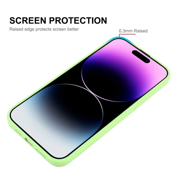 Enkay Hat Prince Liquid Liquid Silicone Case Para Iphone 14 Pro, Cubierta de Teléfono Celular de Borde Recto de Corte Preciso Anti-fingerprint Preciso - Verde Negruzco