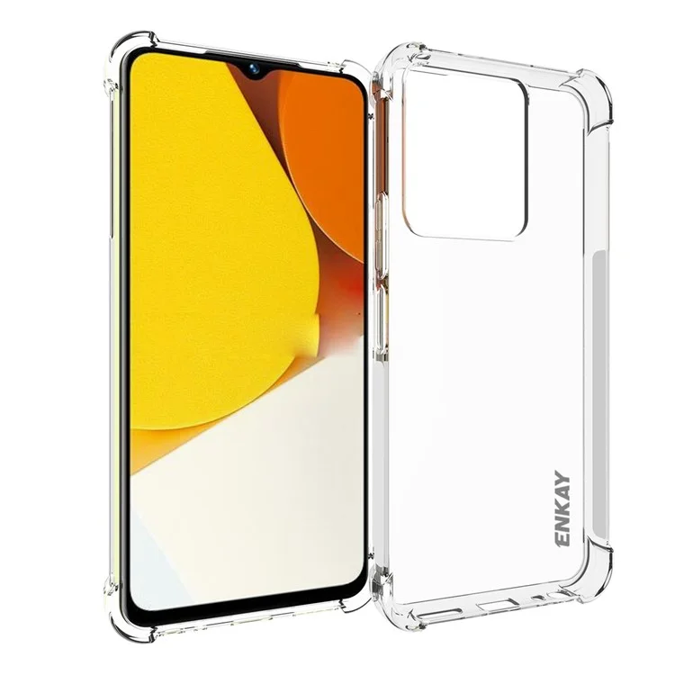Enkay Hat Prince Para Vivo Y35 4G (2022) Case de Teléfono TPU Flexible Absorción de Choque de la Tira Anti-slip Absorción de Choque Trasero