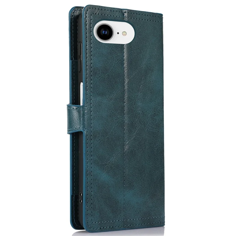 For iPhone 17e / 16e Case Zipper Flip Leather Phone Cover with Card Holder - Blue