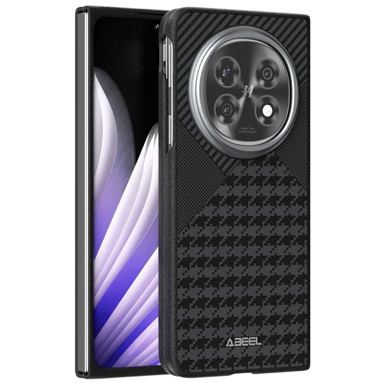 ABEEL For Oppo Find N5 5G Case Compatible with MagSafe PC TPU Aluminum Alloy PU Phone Back Cover