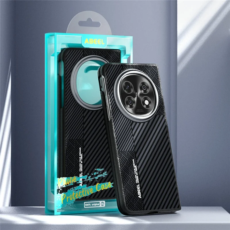 Funda ABEEL para Oppo Find N5 5G de PC + TPU + Aleación de Aluminio + Cuero PU Compatible con MagSafe - Textura 1