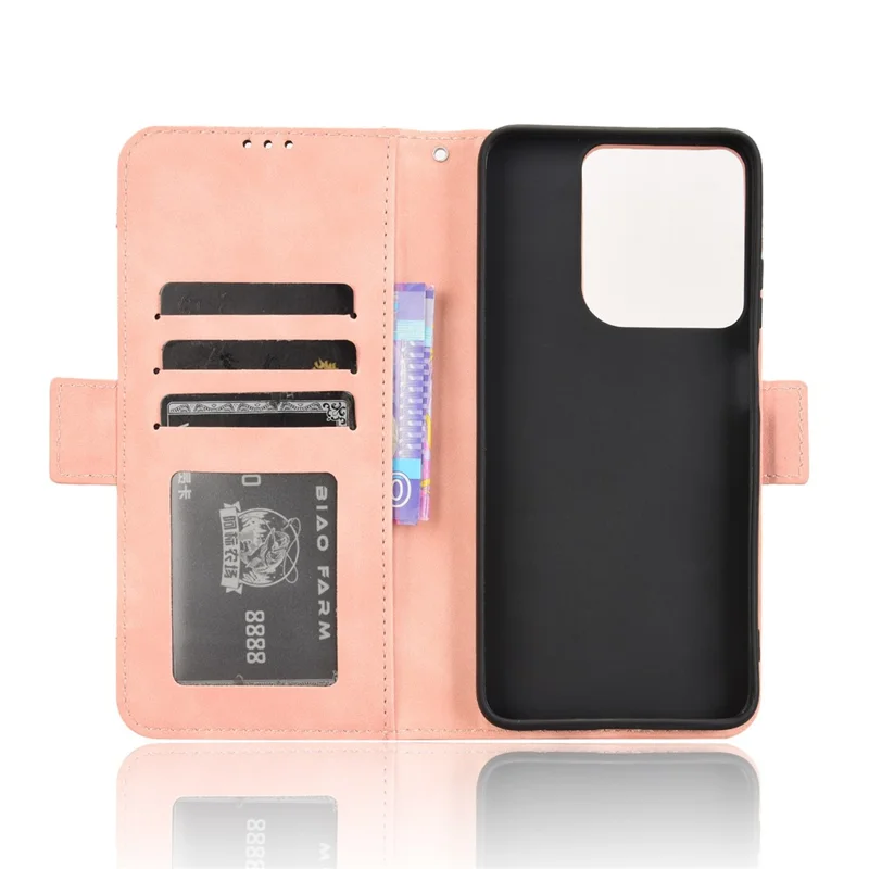 For Motorola Moto G (2025) 5G / G 5G (2025) Leather Case Phone Wallet Cover with Multiple Card Slots - Pink