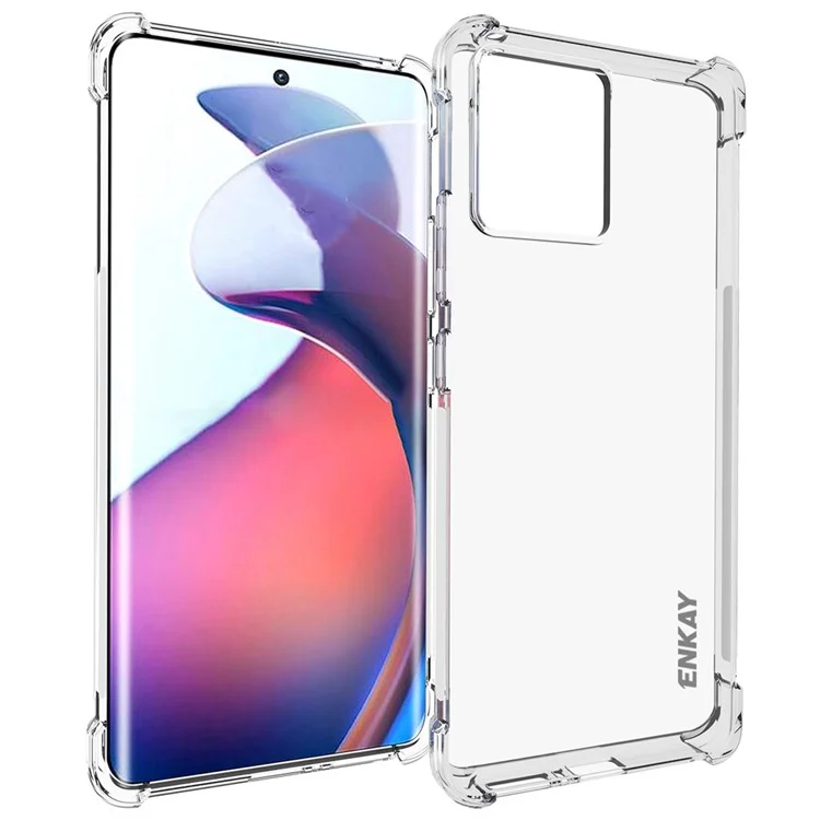 Enkay Hat Prince Para Motorola Moto S30 Pro 5G Cornillas Engrosadas Case TPU Cubierta de Teléfono a Prueba de Choque Antideslizante