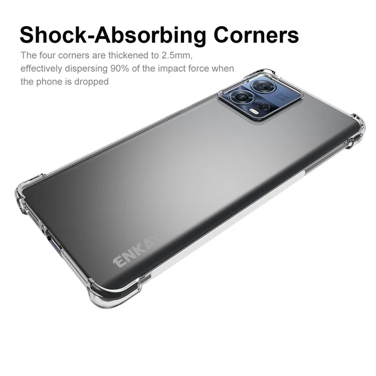 Enkay Hat Prince Para Motorola Moto S30 Pro 5G Cornillas Engrosadas Case TPU Cubierta de Teléfono a Prueba de Choque Antideslizante