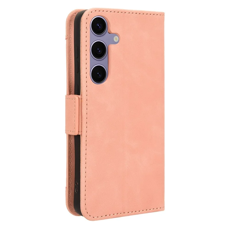 Voor Samsung Galaxy S25 Hoesje Leren Telefoonportemonnee met Meerdere Kaartvakken - Roze